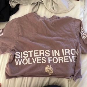 Darc Sport Mauve Graphic Tee "Sisters in Iron Wolves Forever"